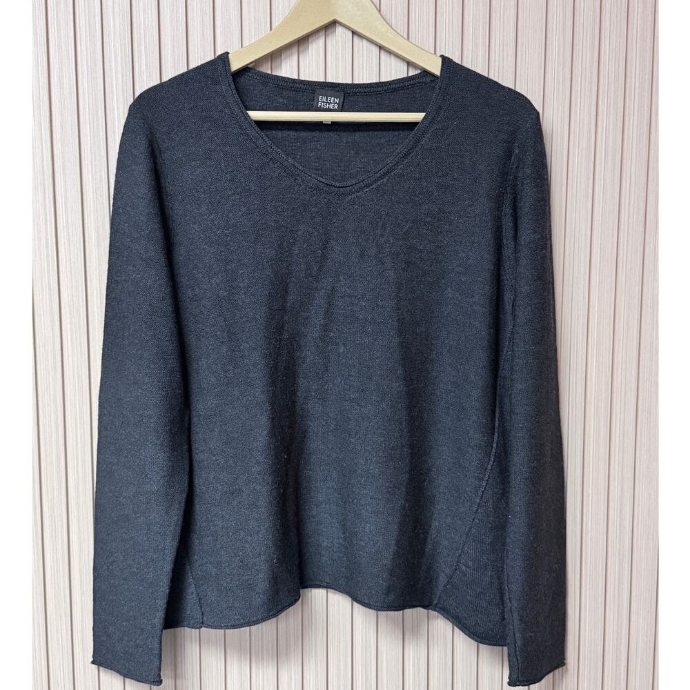 Eileen Fisher Women's 100% Merino Wool V-Neck Sweater Size L